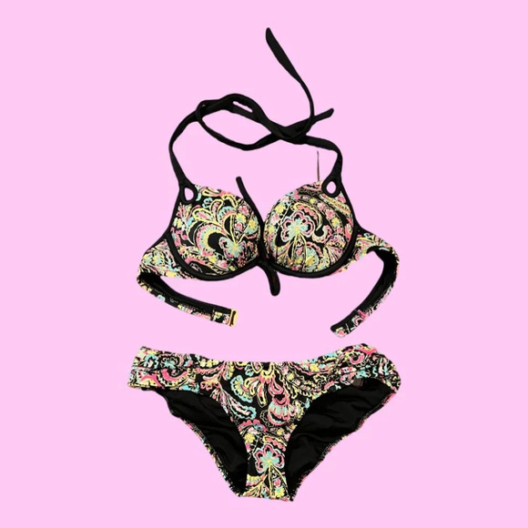 Victoria's Secret Other - Victoria's Secret Bikini Top and Bottom - Patterned - 32b Top and XS Bottoms
